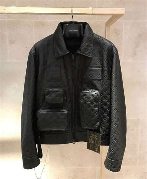 louis vuitton black leather jacket mens|Louis Vuitton jacket men's price.